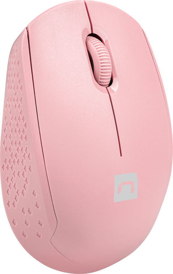 Myš Natec STORK/Kancelářská/Optická/1 600 DPI/Bezdrátová USB/Růžová