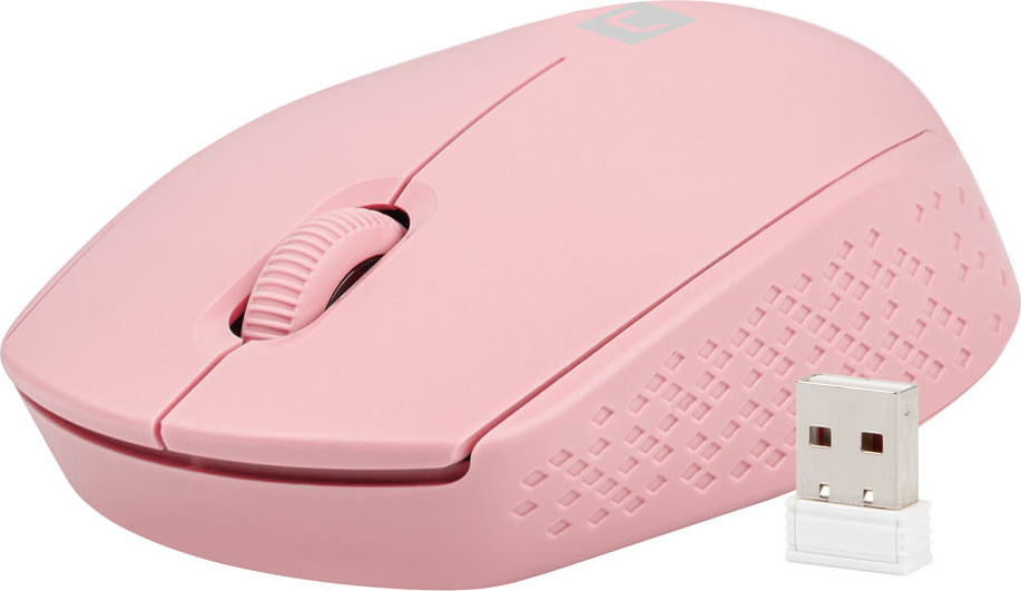 Myš Natec STORK/Kancelářská/Optická/1 600 DPI/Bezdrátová USB/Růžová