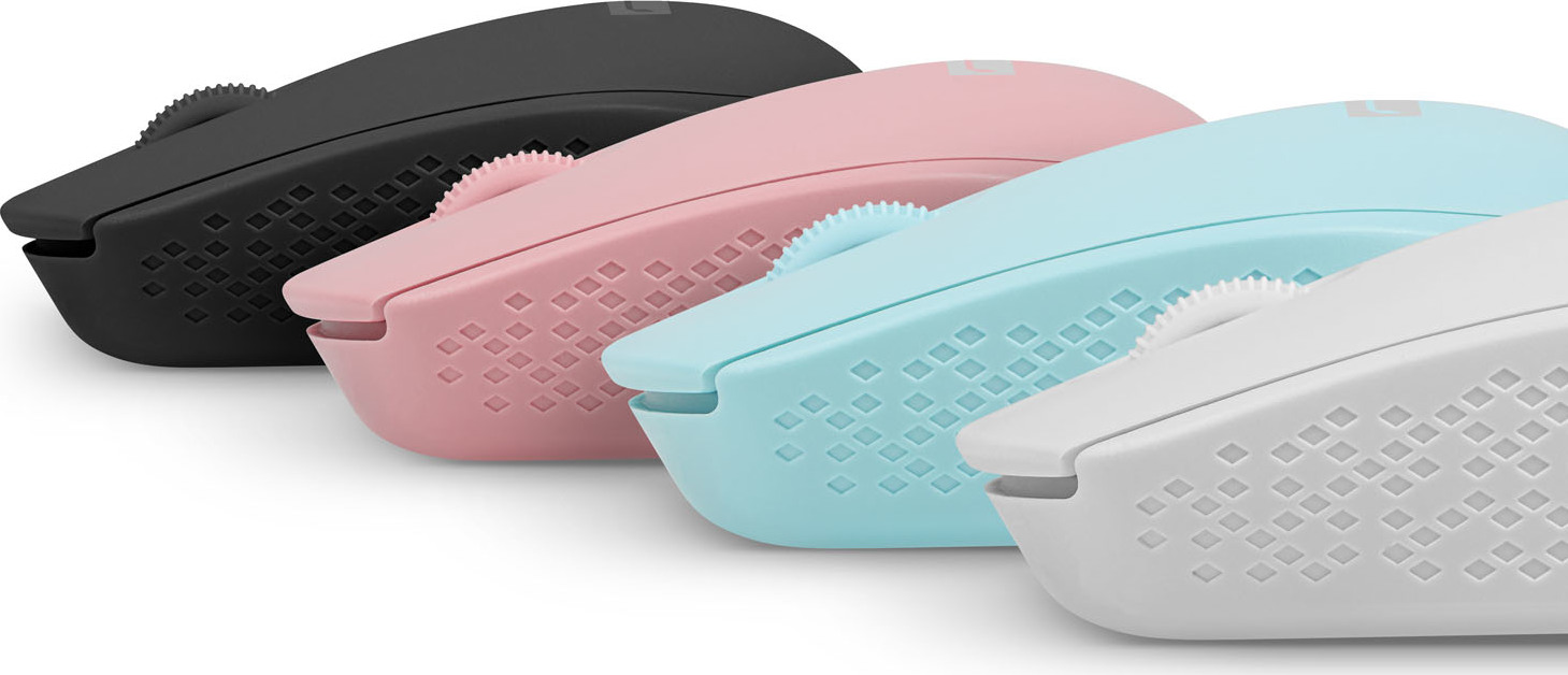 Myš Natec STORK/Kancelářská/Optická/1 600 DPI/Bezdrátová USB/Růžová
