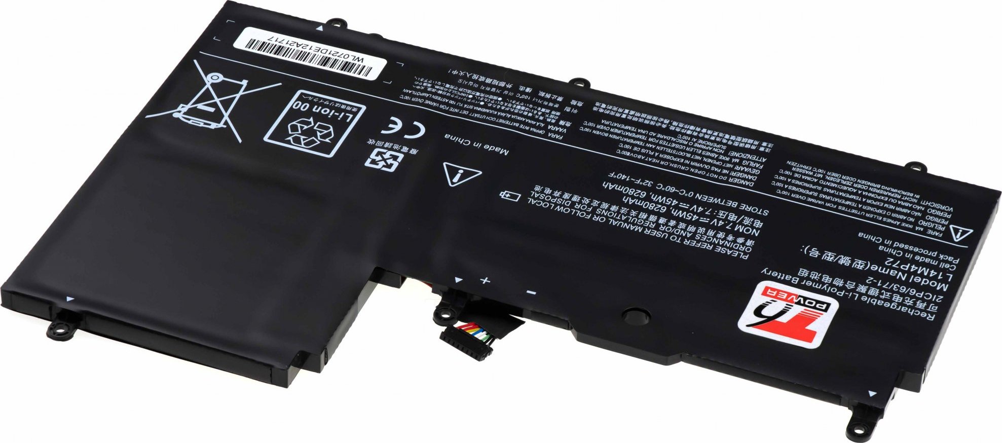 Baterie T6 Power Lenovo IdeaPad Yoga 3 14, 3 1470, Yoga 700-14ISK, 6280mAh, 45Wh, 4cell, Li-pol