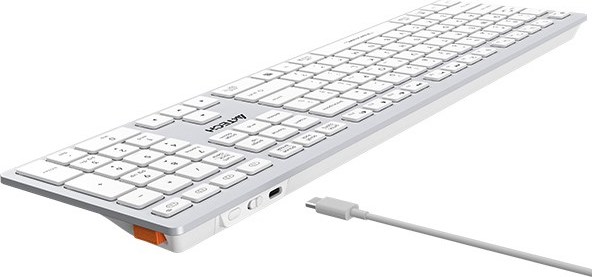 A4tech FBX50C, bezdrátová kancelářská klávesnice, bílá