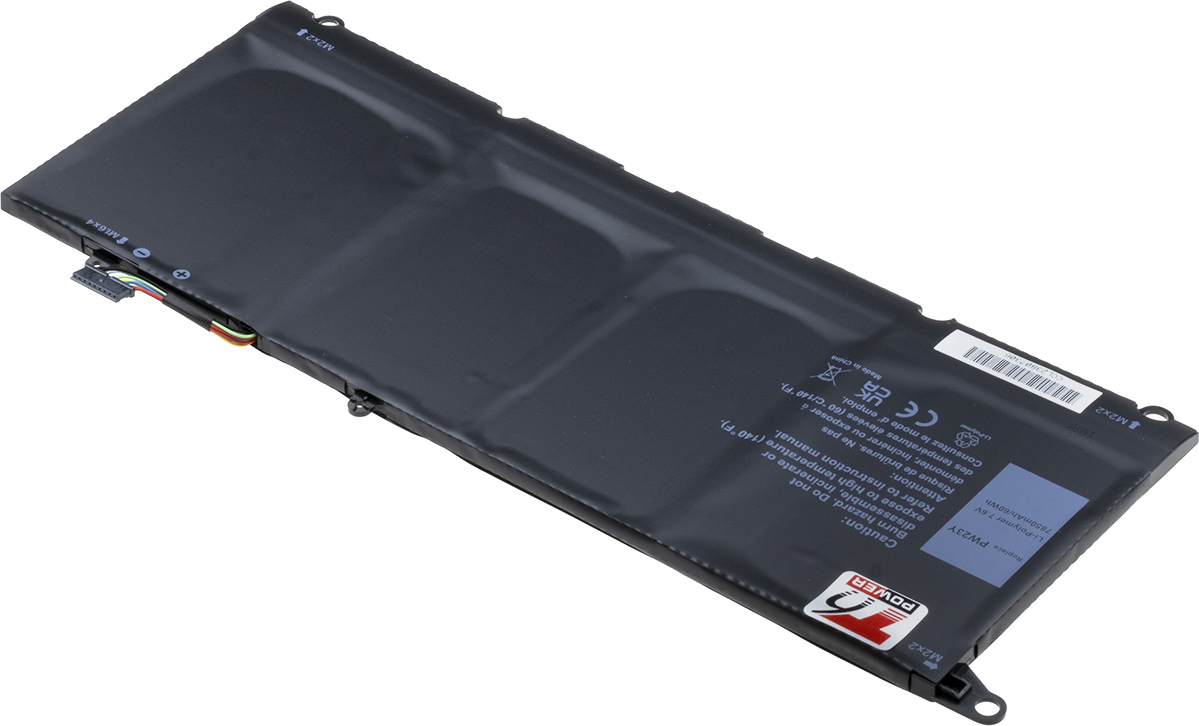 Baterie T6 Power Dell XPS 13 9360, XPS 9360, 7850mAh, 60Wh, 4cell, Li-pol