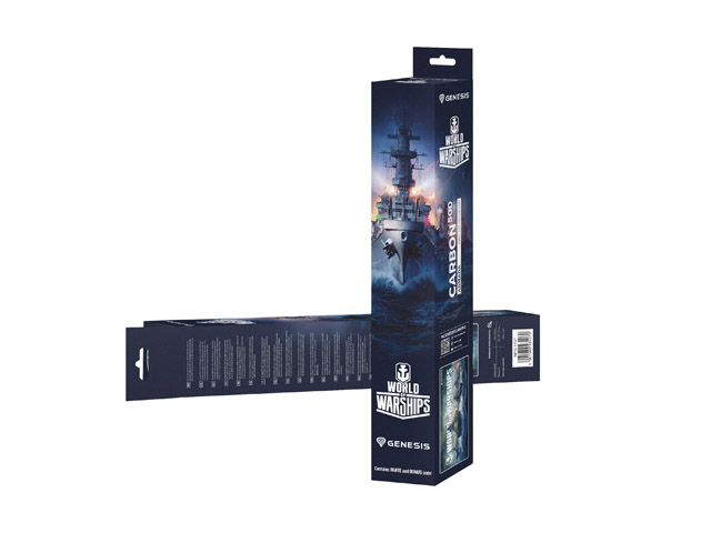 Herní podložka pod myš Genesis CARBON 500 WORLD of WARSHIPS ARMADA, MAXI 90x45cm