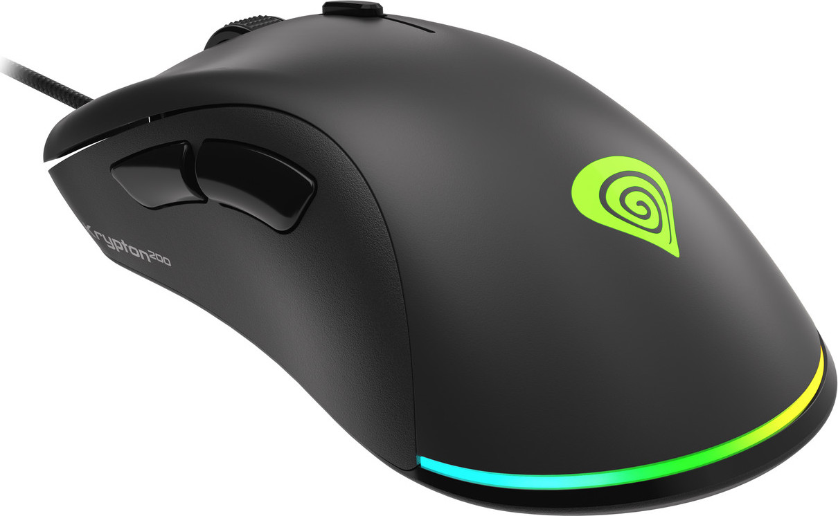 Genesis herní optická myš KRYPTON 200/RGB/6400 DPI/Herní/Optická/6 000 DPI/Drátová USB/Černá