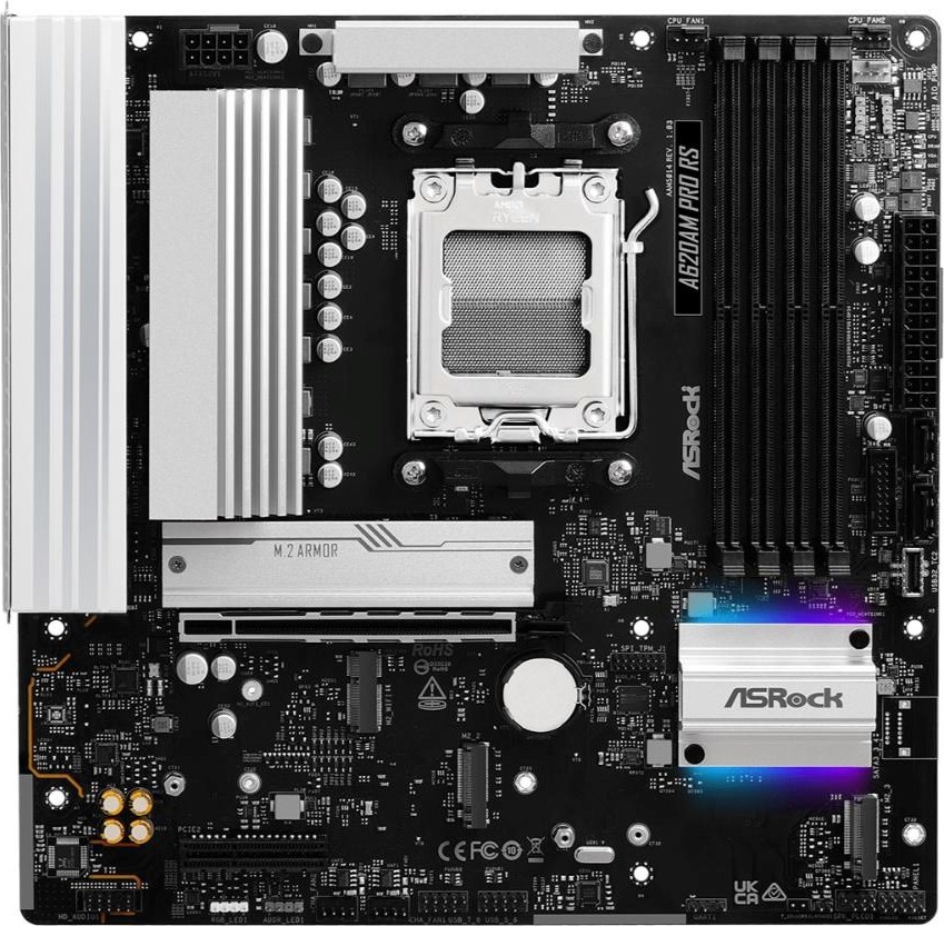 ASRock MB Sc AM5 A620AM PRO RS, AMD X620A, 4xDDR5, 1xHDMI, 1xDP