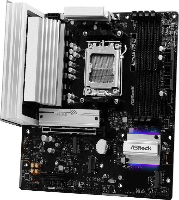 ASRock MB Sc AM5 A620AM PRO RS, AMD X620A, 4xDDR5, 1xHDMI, 1xDP