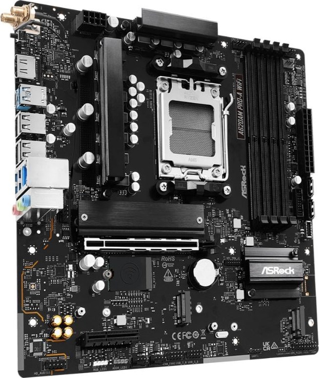 ASRock MB Sc AM5 A620AM PRO-A WIFI, AMD A620A, 4xDDR5, 1xHDMI, WIFI