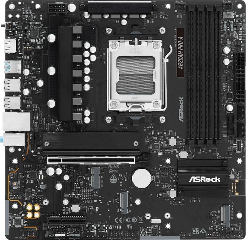 ASRock MB Sc AM5 A620AM PRO-A, AMD A620A, 4xDDR5, 1xHDMI