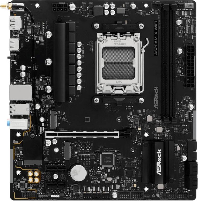 ASRock MB Sc AM5 A620AM-X WIFI, AMD A620A, 2xDDR5, 1xHDMI, 1xDP, WIFI