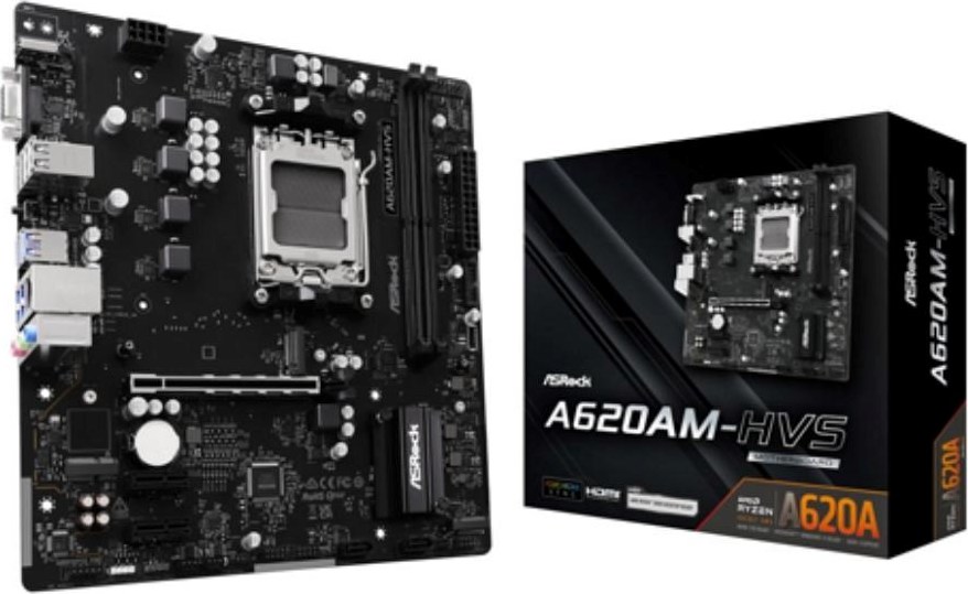 ASRock MB Sc AM5 A620AM-HVS, AMD A620A, 2xDDR5, 1xHDMI