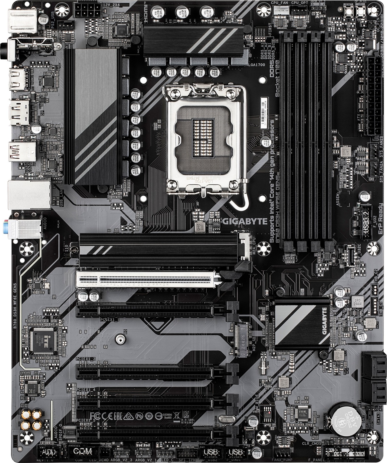 GIGABYTE MB Sc LGA1700 B760 DS3H WIFI6E GEN5, Intel B760, 4xDDR5, 1xDP, 1xHDMI, WiFi