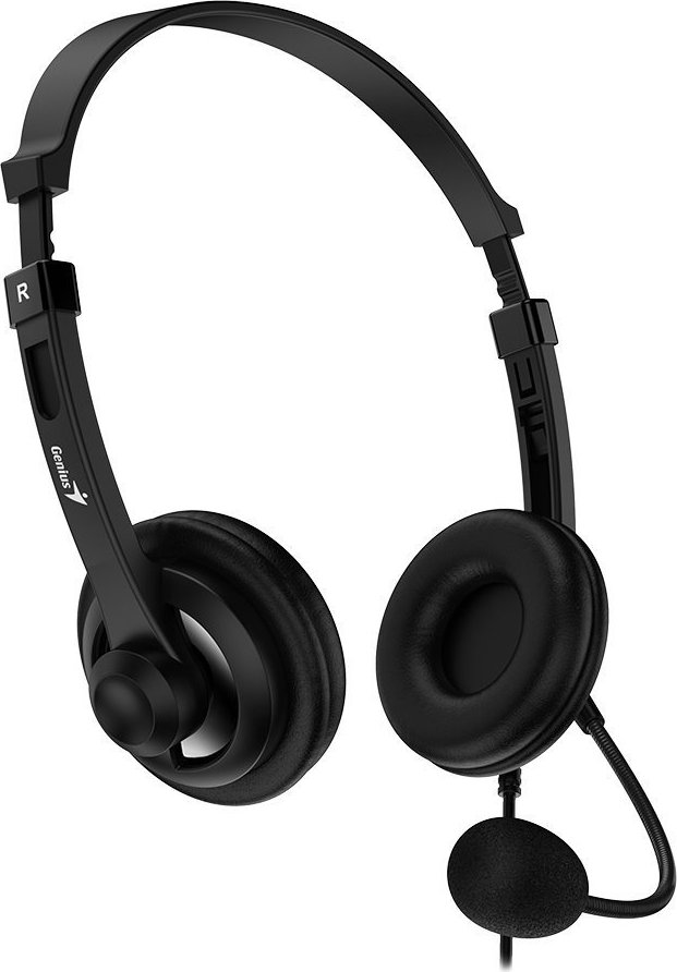 GENIUS sluchátka HS-230U, USB-C, 2.4m, černá