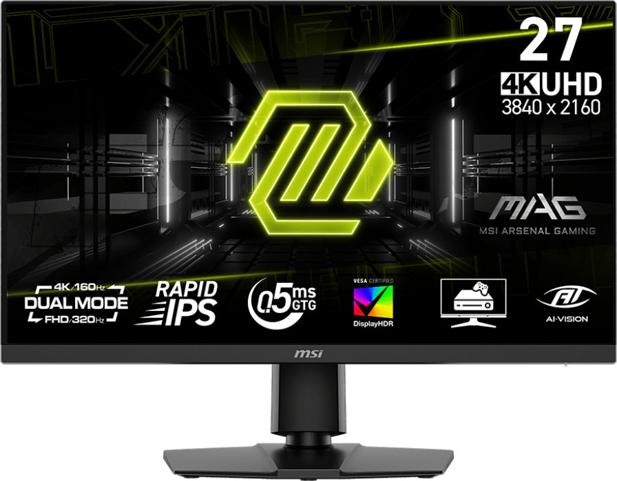 MSI LCD MAG 272URDF E16, 27", 3840x2160, 320Hz, 0,5 ms, VESA 100x100, Black