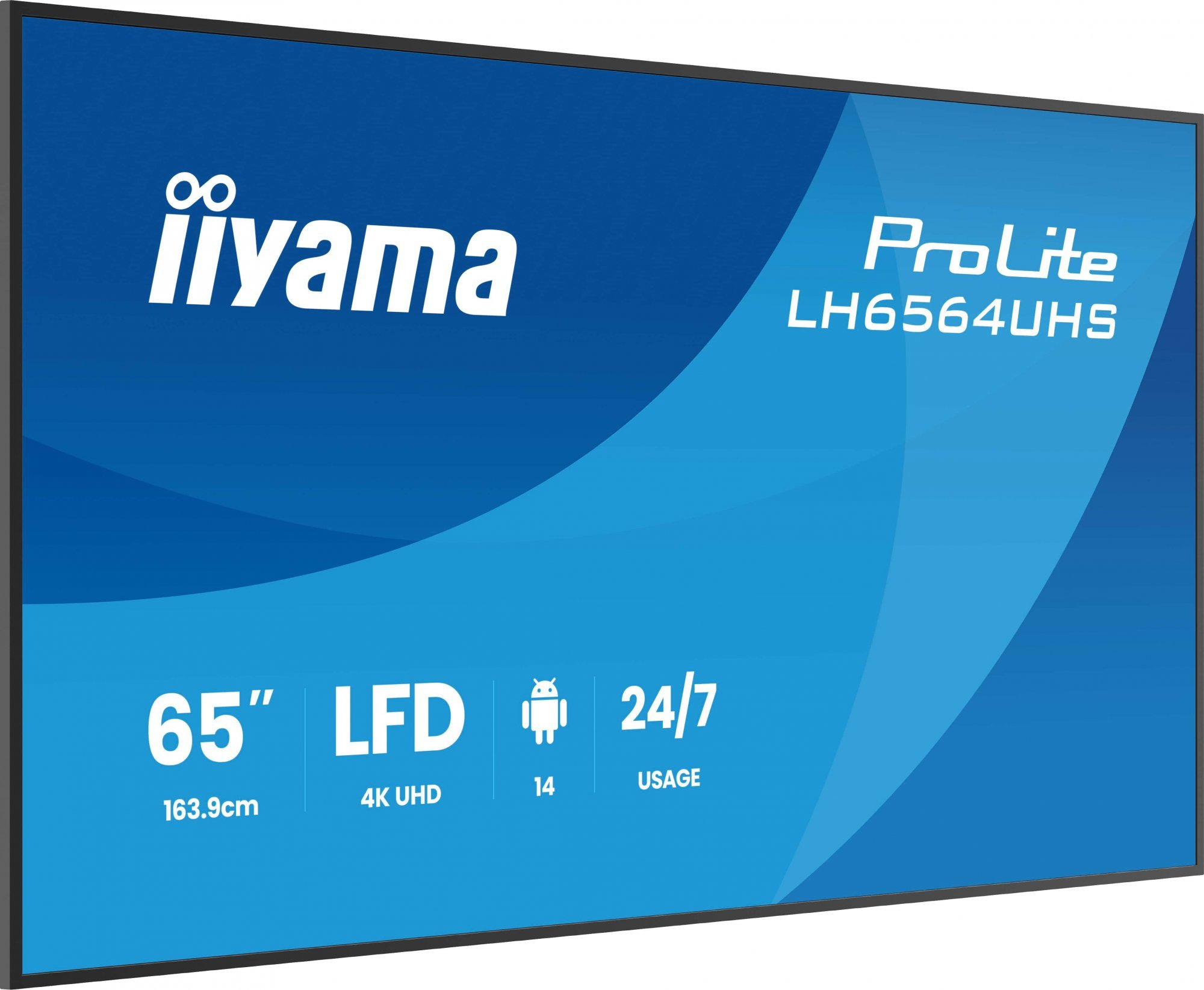 65" iiyama LH6564UHS-B1AG:VA, 4K UHD,Android,24/7