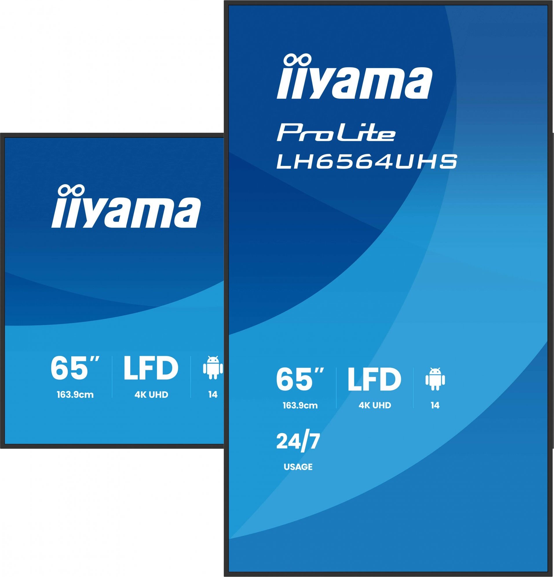 65" iiyama LH6564UHS-B1AG:VA, 4K UHD,Android,24/7