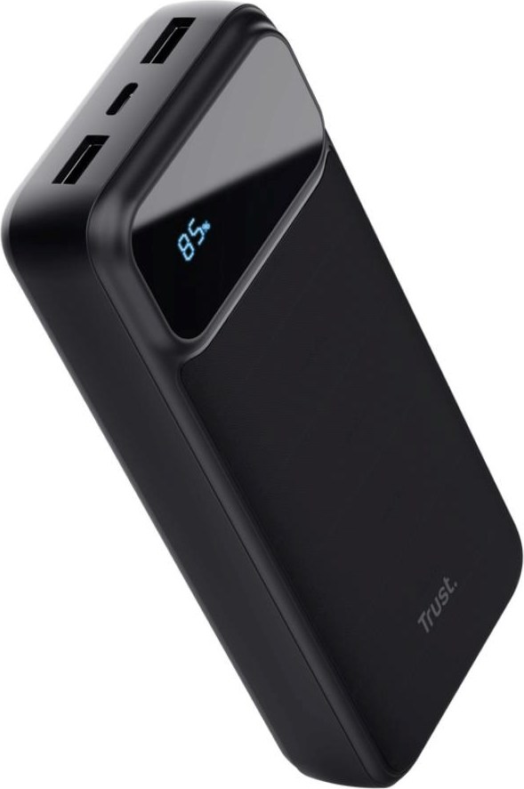 TRUST Powerbanka Avala, 20000 mAh, 1xUSB-C + 2xUSB, černá