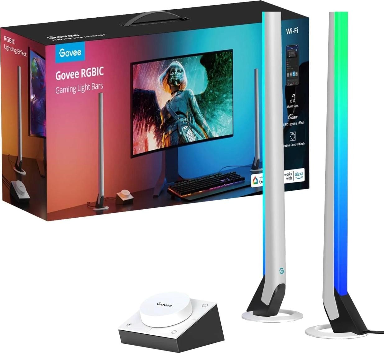 Govee Smart Gaming WiFi LED Panely + Smart Dual ovladač White
