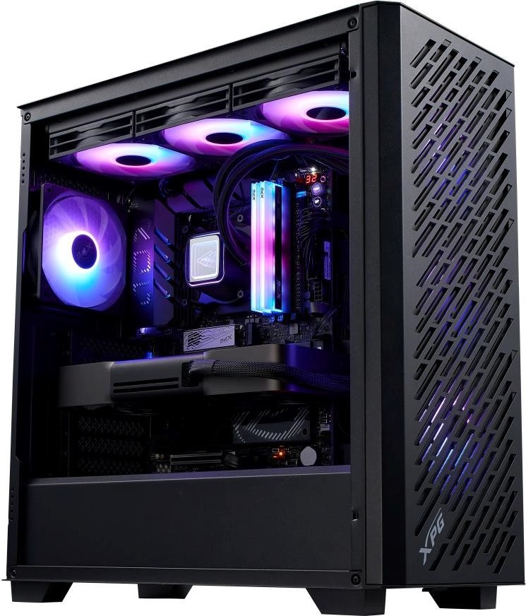 ADATA XPG case VALOR AIR PRO, ATX, Průhledná bočnice, 4x 120mm ARGB Fan, Černá