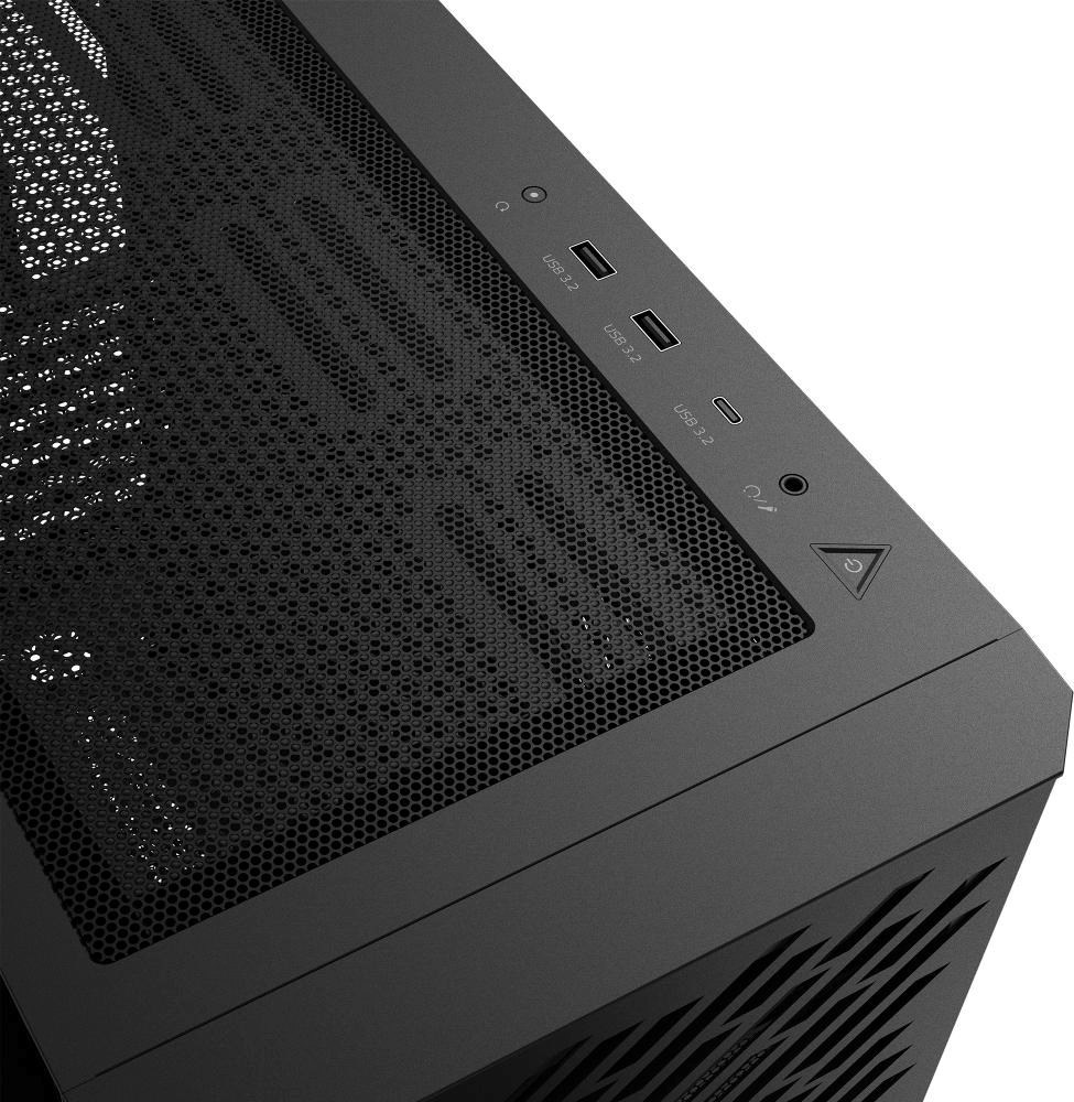 ADATA XPG case VALOR AIR PRO, ATX, Průhledná bočnice, 4x 120mm ARGB Fan, Černá