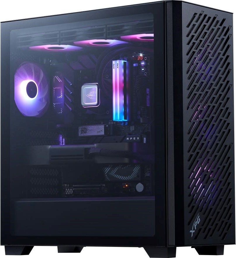 ADATA XPG case VALOR AIR PRO, ATX, Průhledná bočnice, 4x 120mm ARGB Fan, Černá