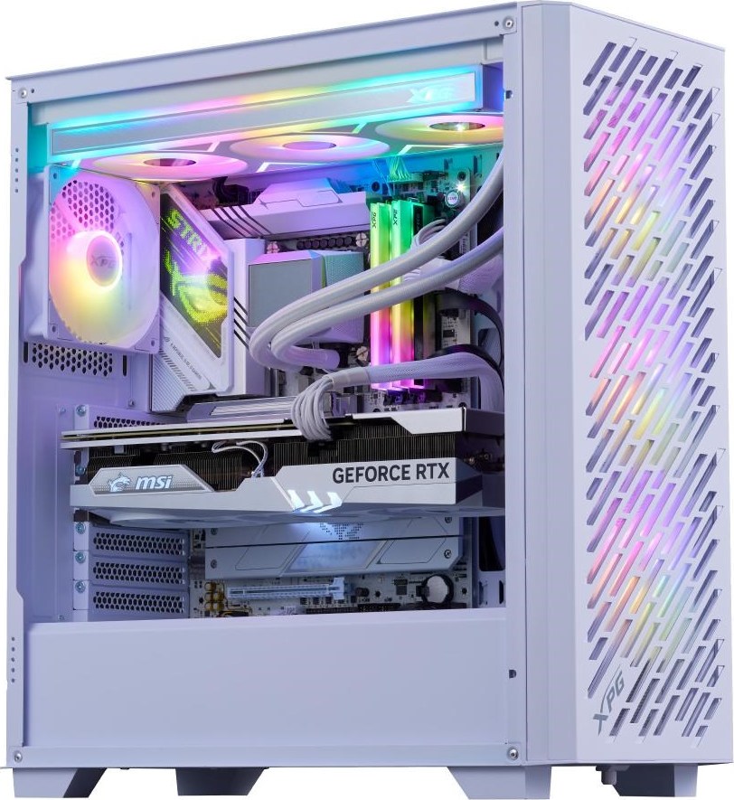 ADATA XPG case VALOR AIR PRO, ATX, Průhledná bočnice, 4x 120mm ARGB Fan, Bílá