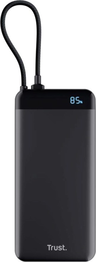 TRUST Powerbanka Fiera, 20000 mAh, S kabelem, 2x USB-C, černá