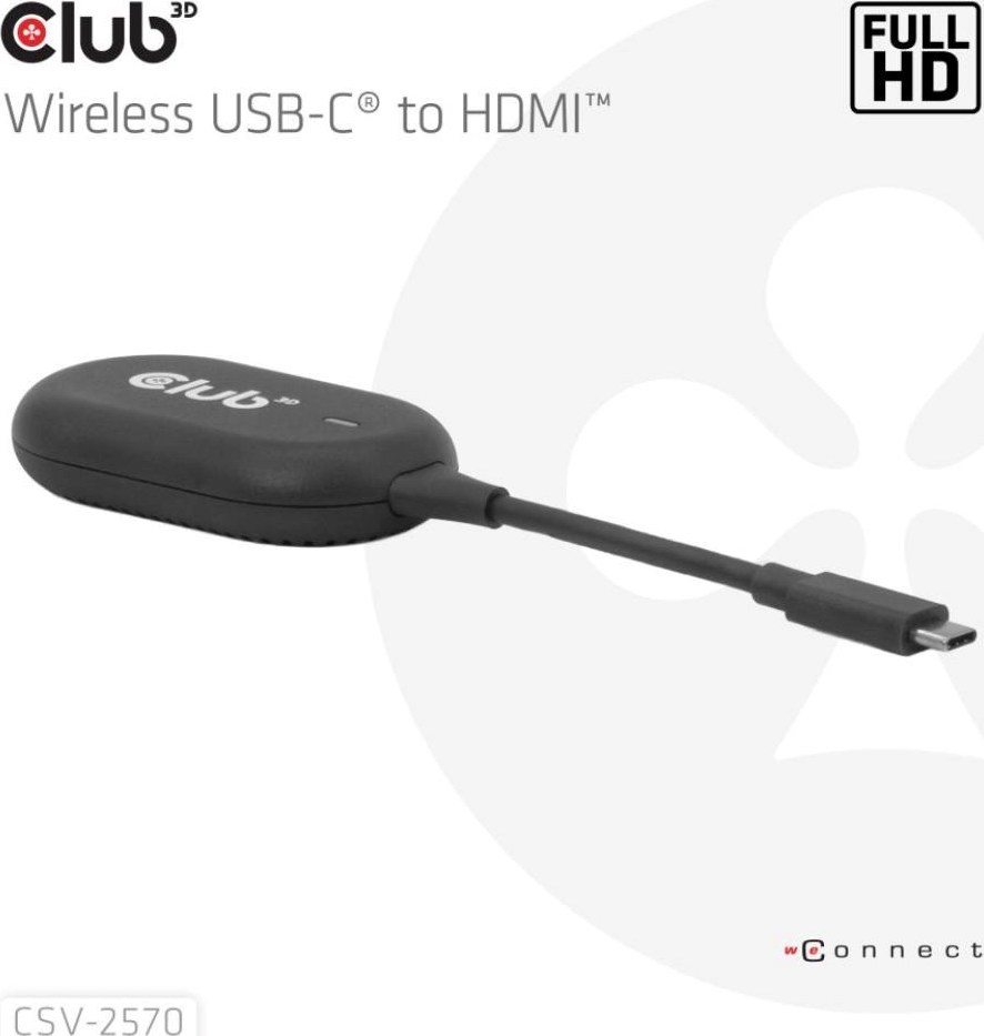 Club 3D Club3D Bezdrátový adaptér (vysílač) USB-C na HDMI, Full HD, dosah 25m