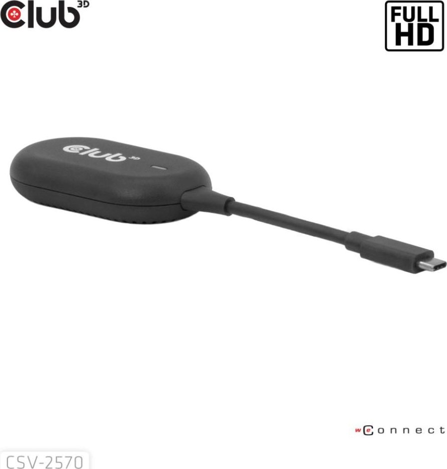 Club 3D Club3D Bezdrátový adaptér (vysílač) USB-C na HDMI, Full HD, dosah 25m