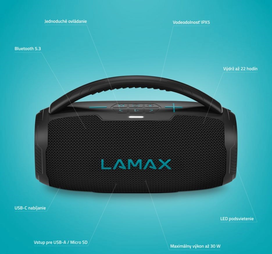 LAMAX PartyGo1 Mini - přenosný reproduktor