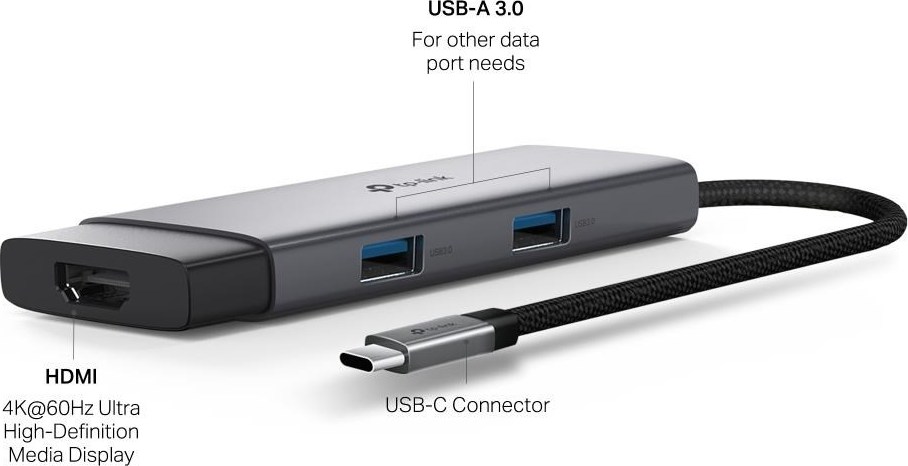 TP-Link UH5020C USB-C hub 5v1 (2x USB3.2Gen1,2xUSB-C3.2Gen1, 1xHDMI, PD 100W)