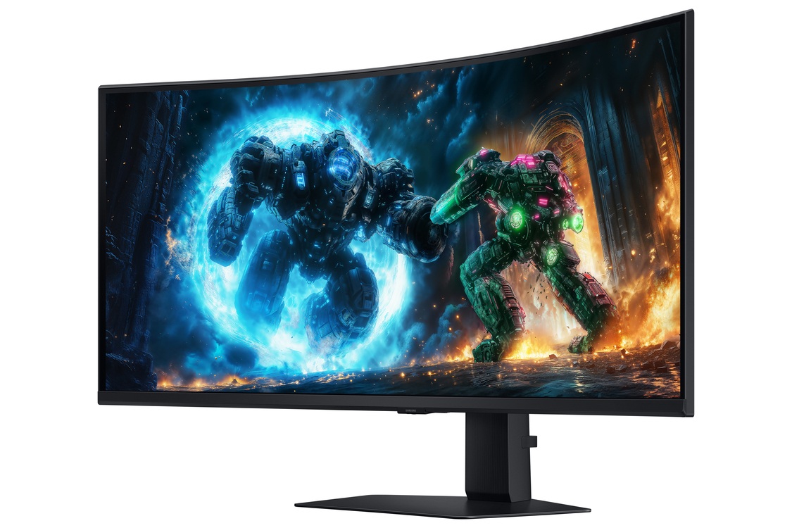 SAMSUNG MT LED LCD Monitor 40" (G75F) - Prohnutý, VA, 4K UHD, 1ms, 165hz, DP, HDMI