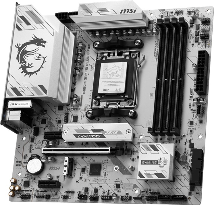 MSI MB Sc B850M GAMING PLUS WIFI6E, AMD B850, 4xDDR5, 1xHDMI, 1xDP, WiFi, mATX