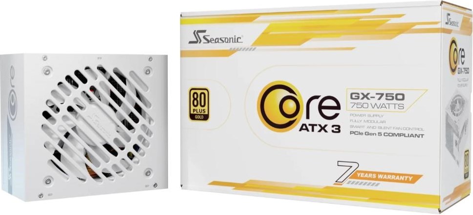 SEASONIC zdroj Core GX 750W White, 120mm, Plně modulární, 80+ Gold, ATX 3.1