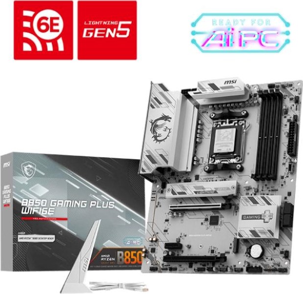 MSI MB Sc AM5 B850 GAMING PLUS WIFI6E, AMD B850, 4xDDR5, 1xDP, WiFi, ATX