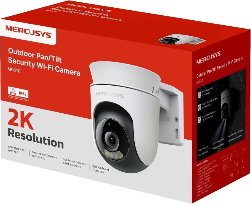 MERCUSYS MC510 venkovní-outdoor kamera (3MP, 2K, 1296p, IR 30m, WiFi, microSD)