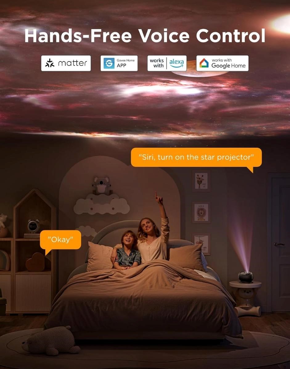 Govee Galaxy Light Projector 2 Pro Matter s reproduktorem