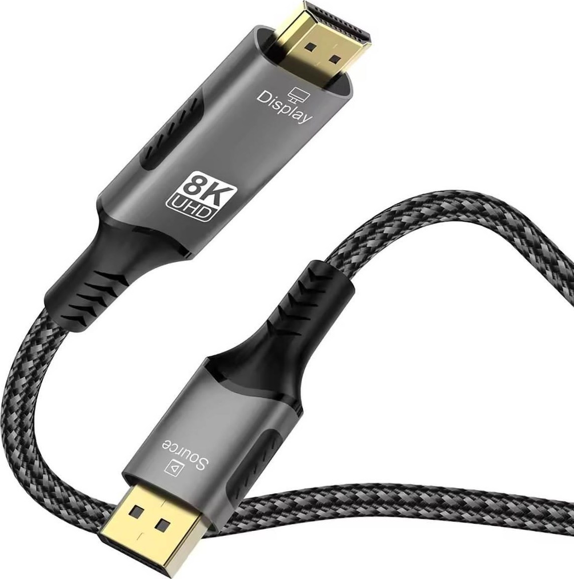 PremiumCord DisplayPort 1.4 na HDMI2.1 kabel pro rozlišení 8K@60Hz,4K@144Hz, 2m
