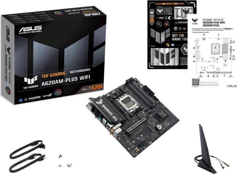 ASUS MB Sc AM5 TUF GAMING A620AM-PLUS WIFI, 4xDDR5, 2xDP, 1xHDMI, mATX