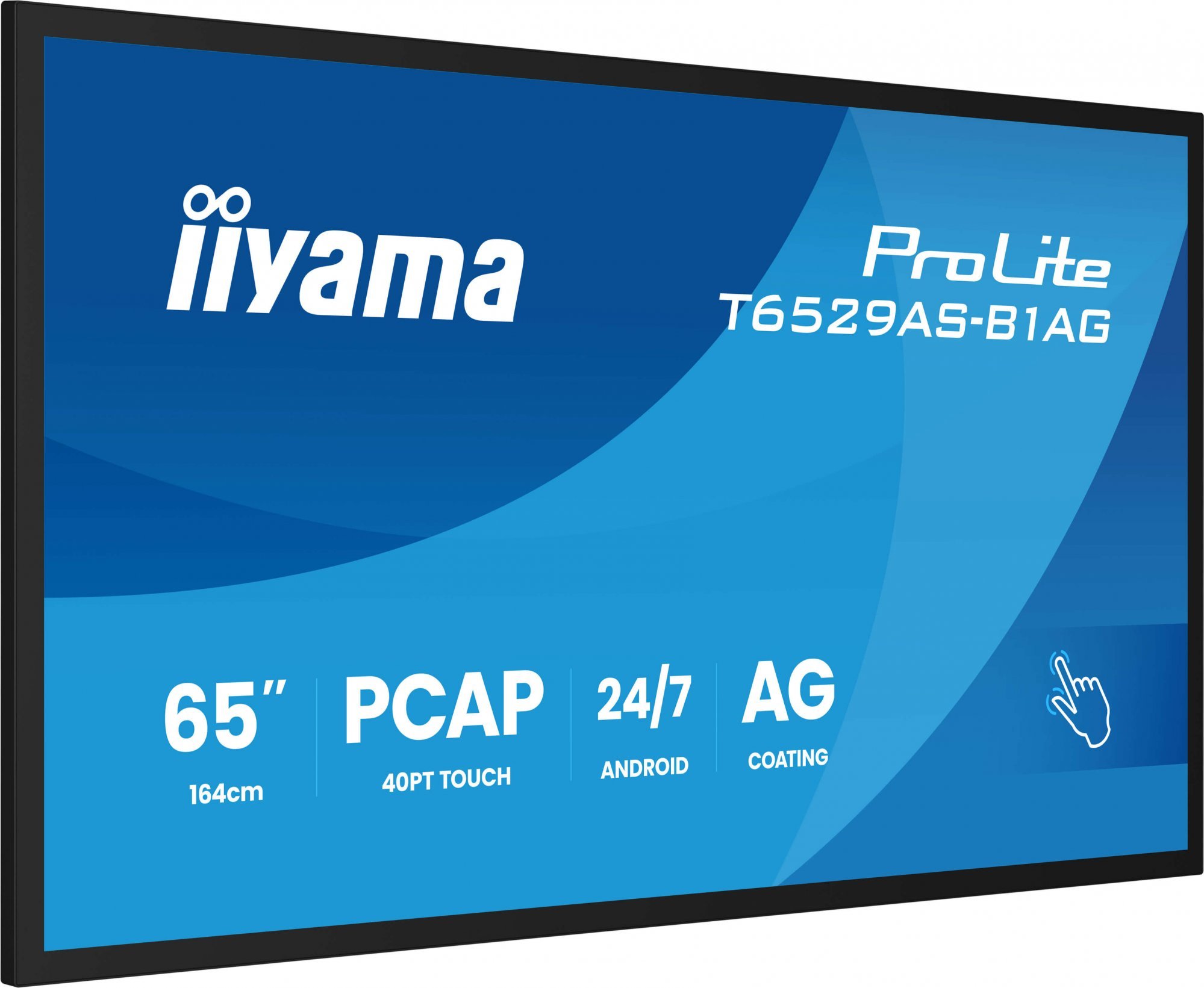 65" iiyama T6529AS-B1AG: IPS, 4K UHD,Android,24/7