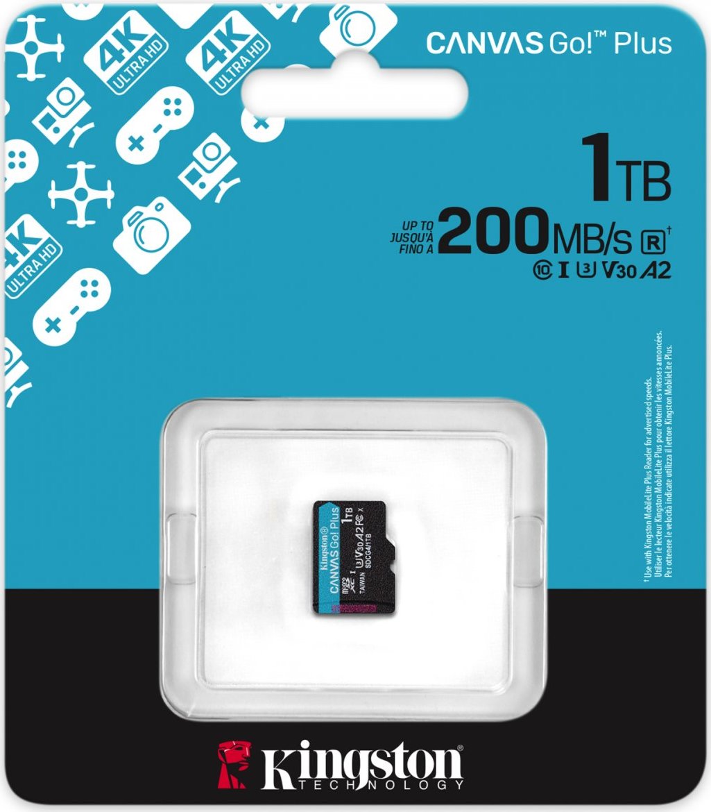 Kingston Canvas Go Plus A2/Micro SDXC/1TB/UHS-I U3 / Class 10