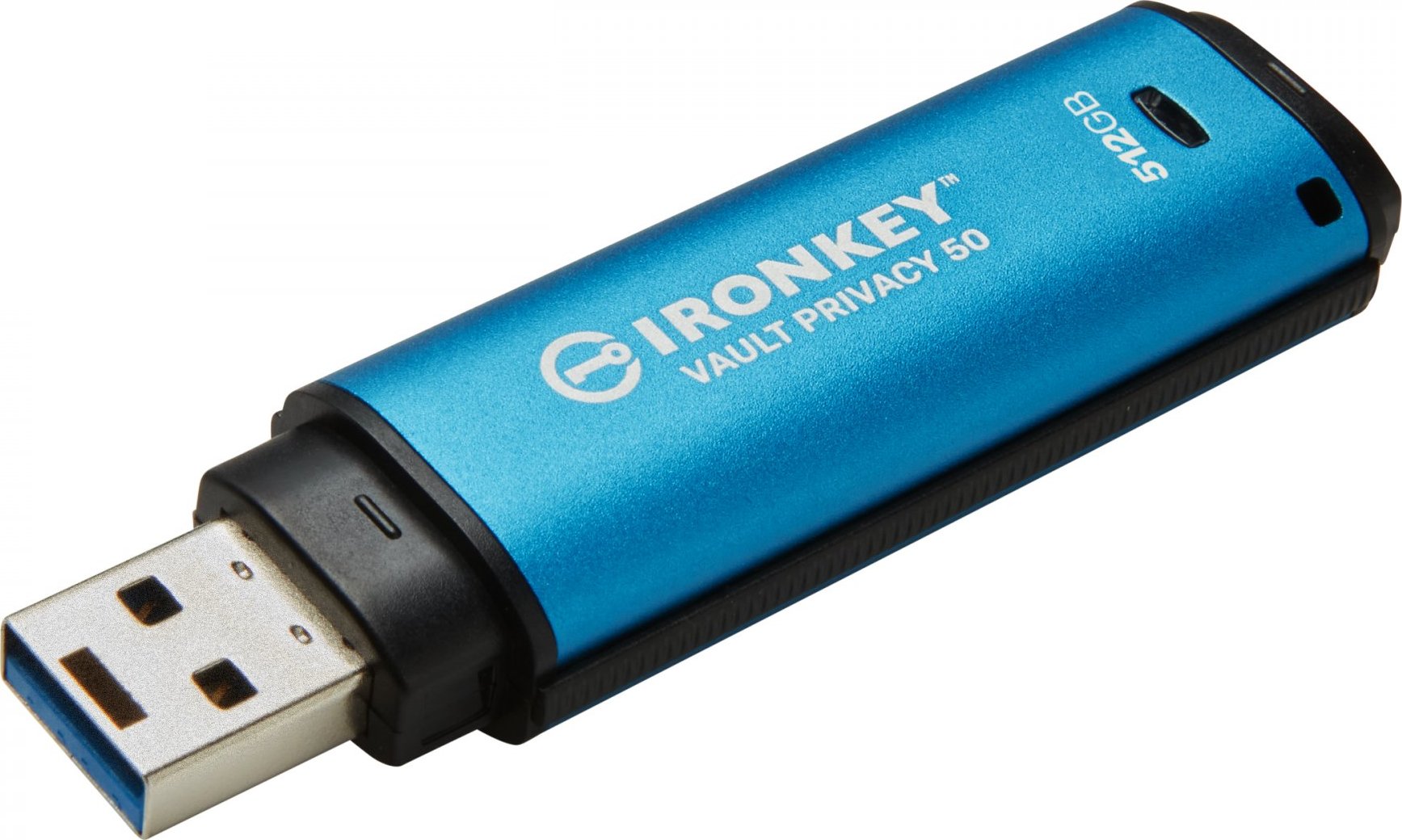 Kingston Ironkey Vault Privacy 50/512GB/USB 3.2/USB-A/Modrá