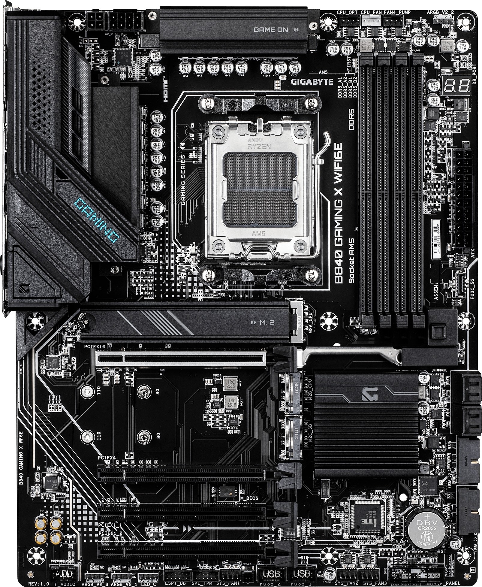 GIGABYTE MB Sc AM5 B840 GAMING X WF6E, AMD B840, 4xDDR5, WIFI, DP, HDMI, ATX