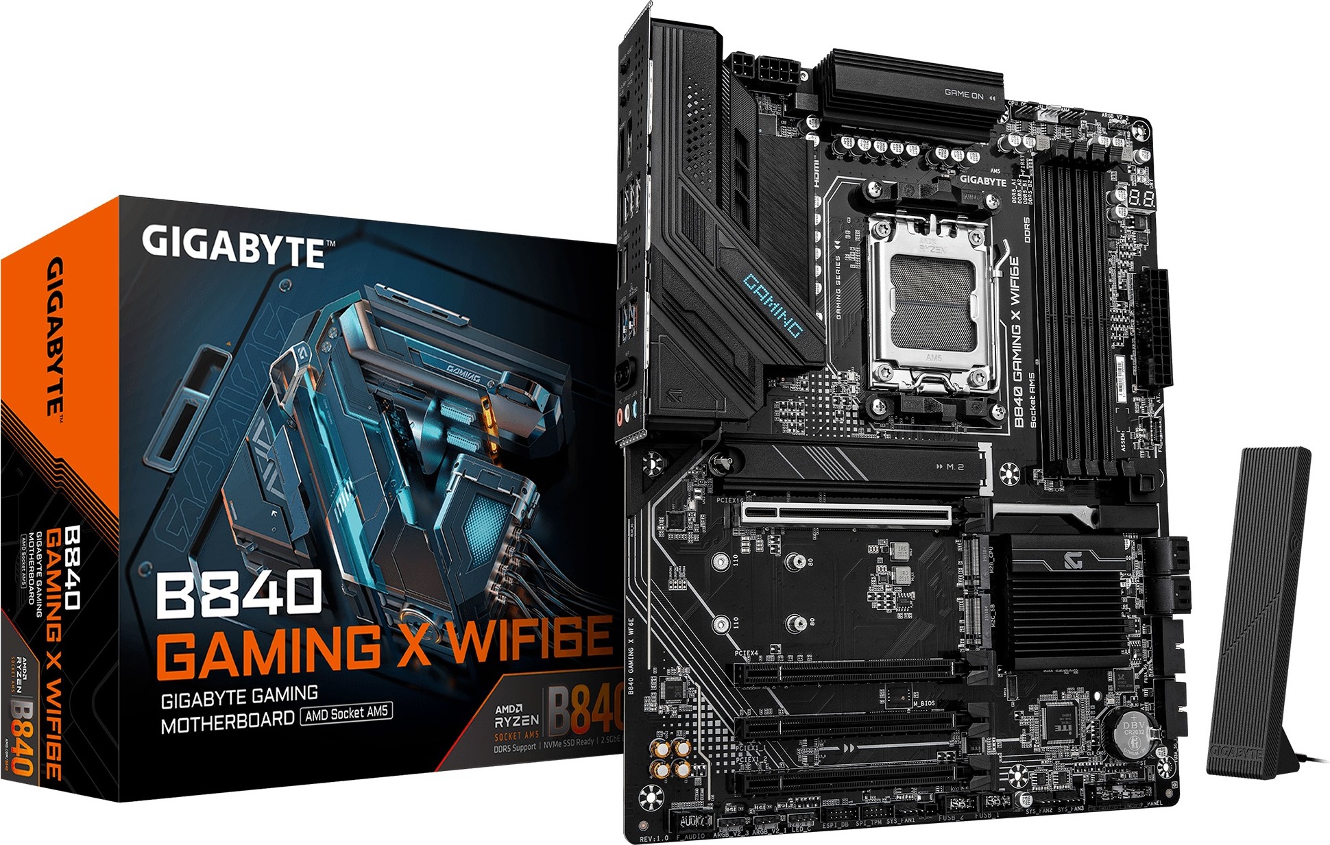 GIGABYTE MB Sc AM5 B840 GAMING X WF6E, AMD B840, 4xDDR5, WIFI, DP, HDMI, ATX