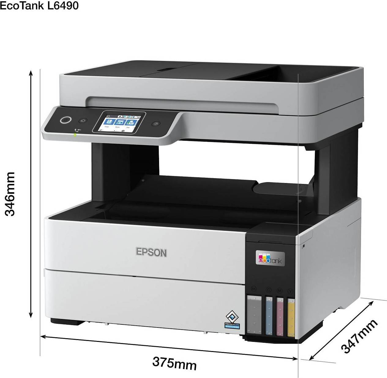 Atramentová tlačiareň EPSON EcoTank L6490, 4v1, A4, 1200x4800dpi, 37 str./min, USB, duplex, 3 roky záruka po registrácii.