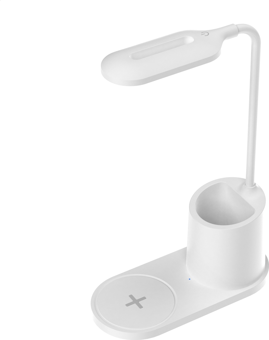 Fellowes Platinet PDL1930W stolní LED lampa 3W stmívatelná, bezdrátové nabíjení, bílá