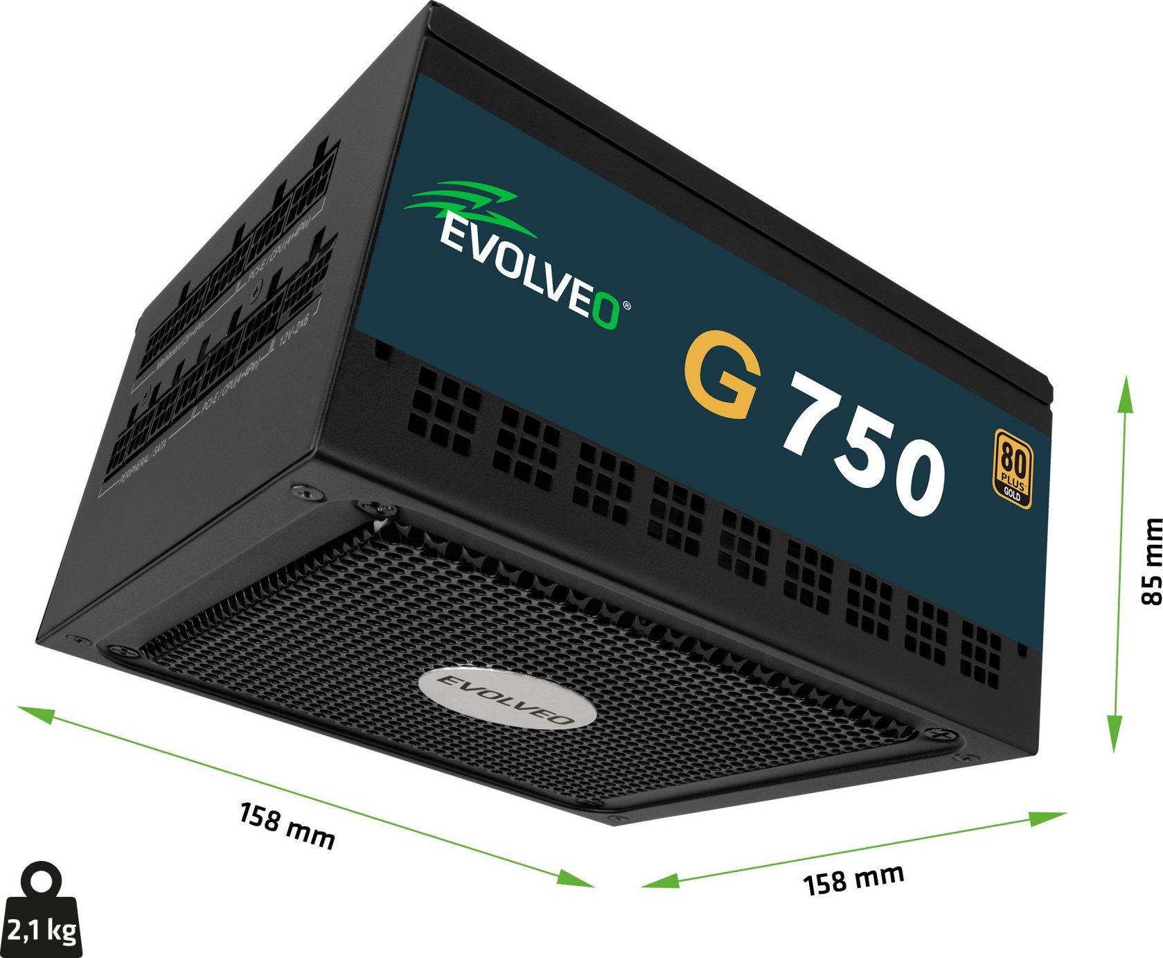 EVOLVEO G750,750W,ATX3.1,14cm,aPFC,80+GOLD,3YRW