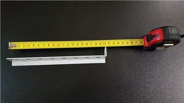 LEXI-Net 19" police s perforací 1U/650mm, nosnost 45kg, zadní nastavitelný úchyt, šedá