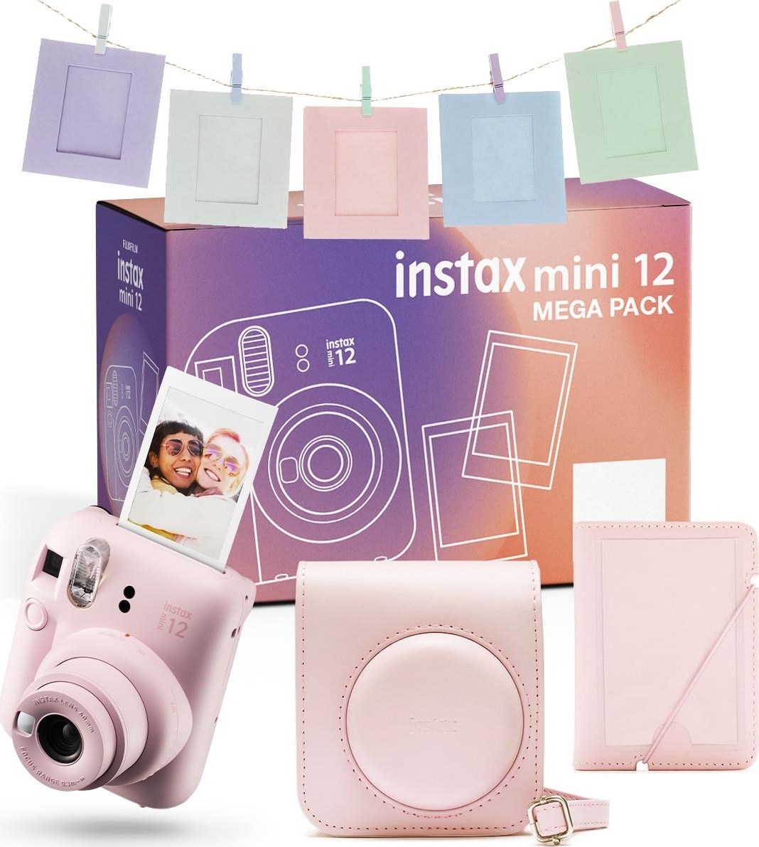 Fuji Fujifilm MINI 12 MEGA PACK ružovy