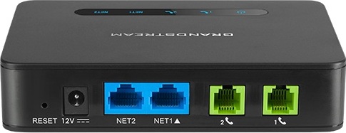 Grandstream HT812  (ATA), 2x FXS, 2 SIP účty, 1x Gbit LAN, NAT router, 3-cestná konf., auto-provisi.