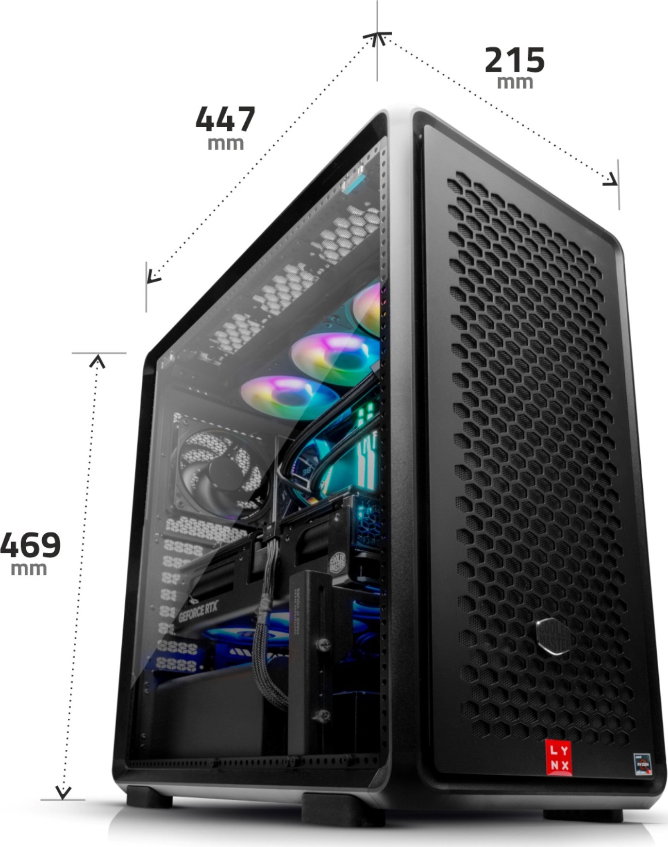 LYNX Challenger Ryzen 7 7800X3D 32GB 2TB SSD NVMe RTX 5080 16G W11 Home